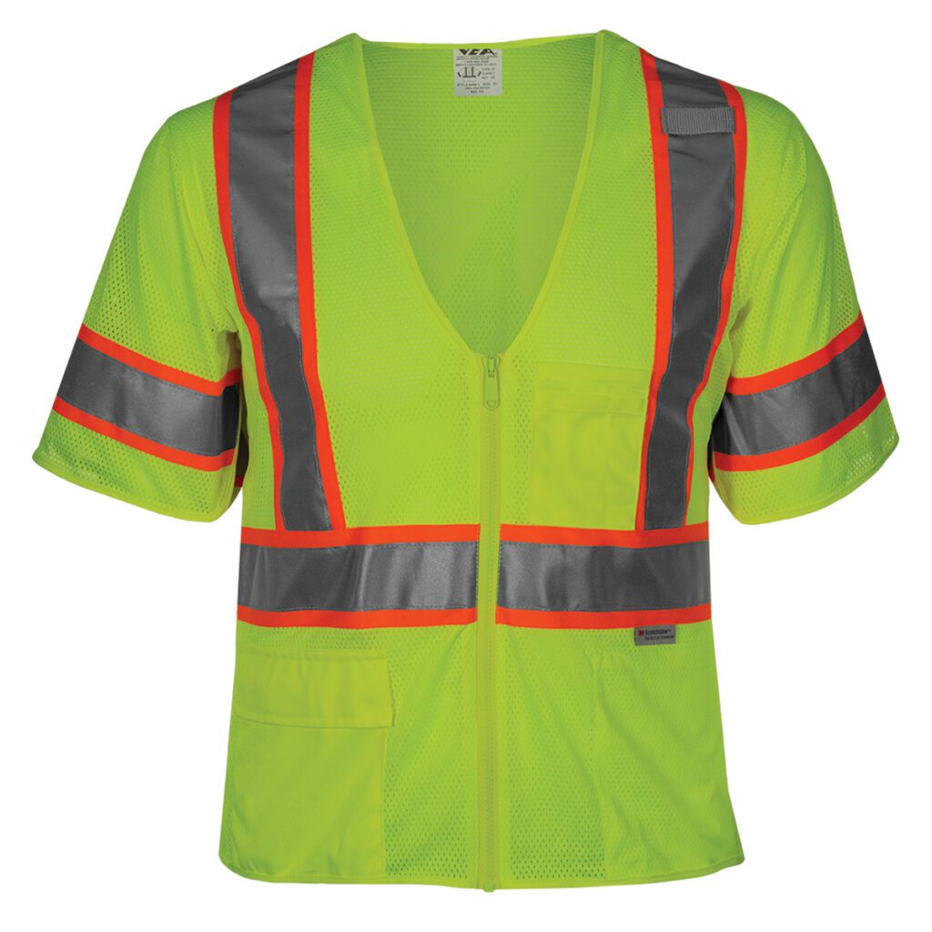 PIP Reflective Apparel™ ANSI Type R Class 3 Two-Tone Seven Pocket Mesh Breakaway Vest