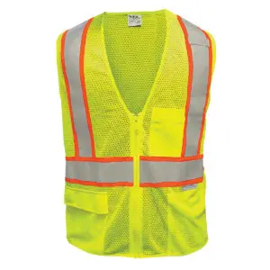 PIP Reflective Apparel™ ANSI Type R Class 2 Two-Tone Seven Pocket Mesh Breakaway Vest