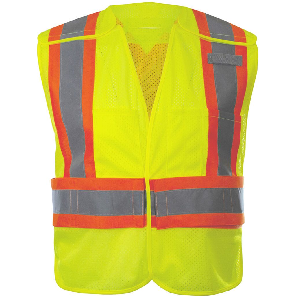 PIP Reflective Apparel™ ANSI Type R Class 2 Two-Tone Breakaway Mesh Vest with Adjustable Waistline