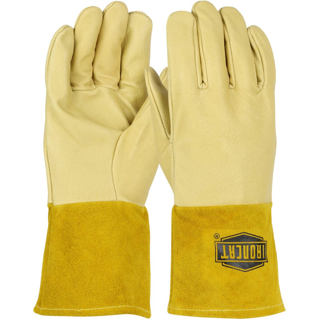 PIP Ironcat® Premium Top Grain Pigskin Leather MIG Welder's Glove with Kevlar® Stitching - 4" Gauntlet Cuff