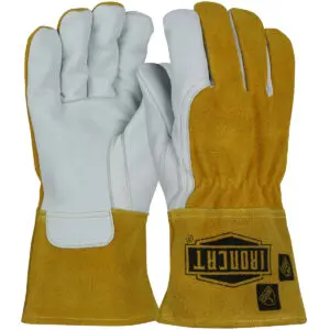 PIP Ironcat® AR Premium Top Grain Goatskin Leather MIG Welder's Glove with Split Cowhide Back and Para-Aramid Liner