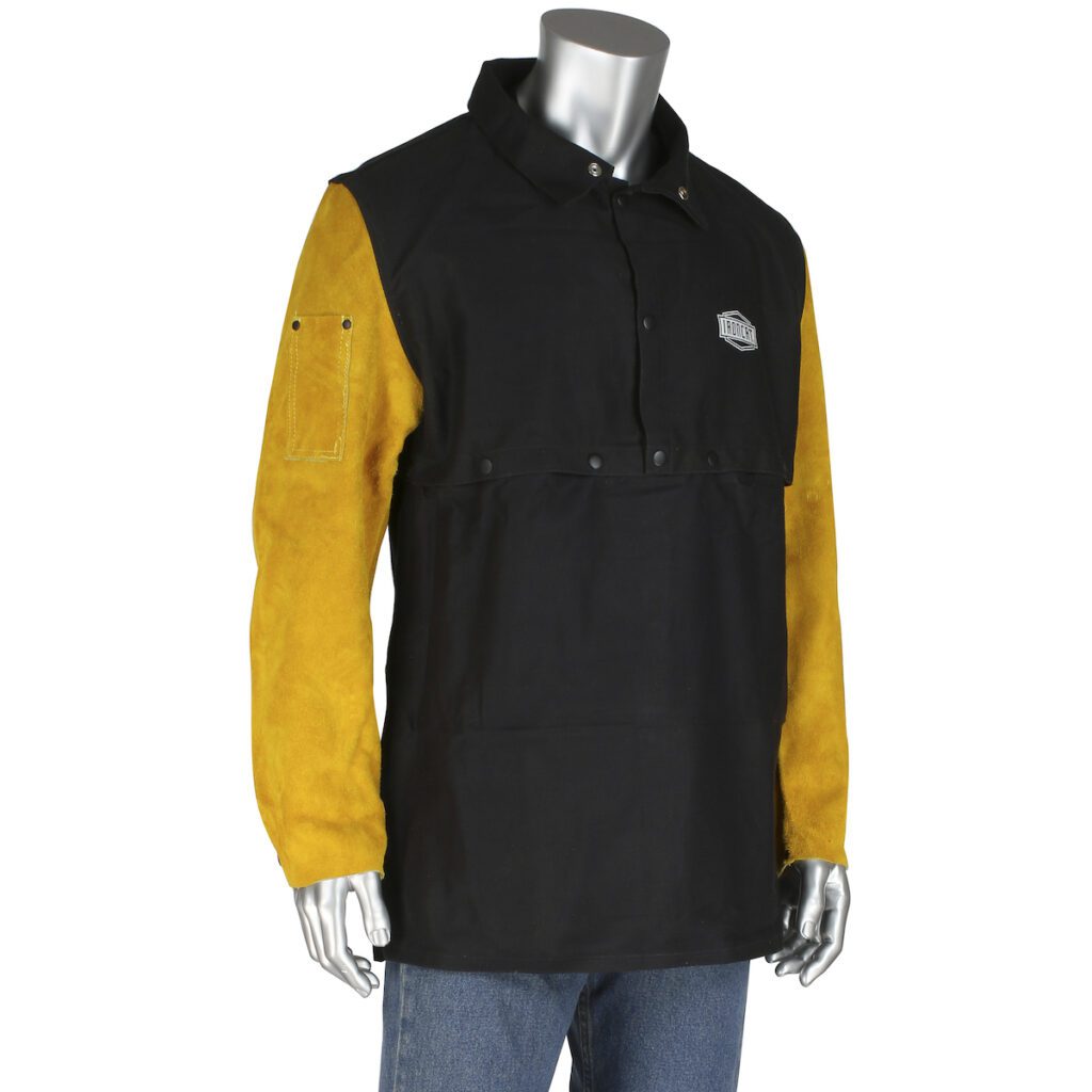 PIP Ironcat® Combination FR Cotton / Leather Cape Sleeve with Apron