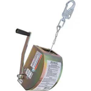 PIP Miller® ManHandler™ Hoist/Winch with Integrated Mounting Bracket, Pulley, Carabiner, and Galvanized Steel Lifeline