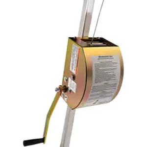 PIP Miller® ManHandler™ Hoist/Winch with Integrated Mounting Bracket, Pulley, Carabiner, and Stainless Steel Lifeline