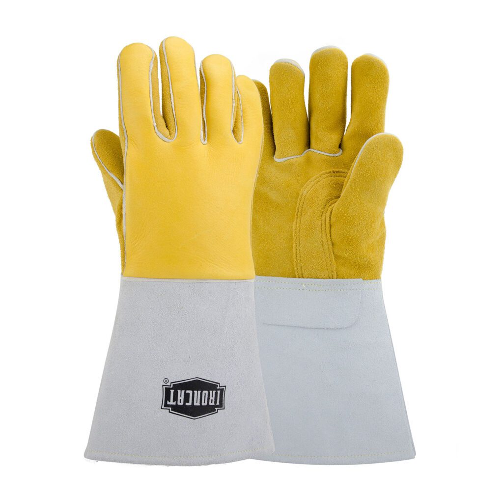 PIP Ironcat® Premium Grade Top Grain Elkskin Leather Welder's Glove with Cotton/Foam Lining and Gauntlet Cuff