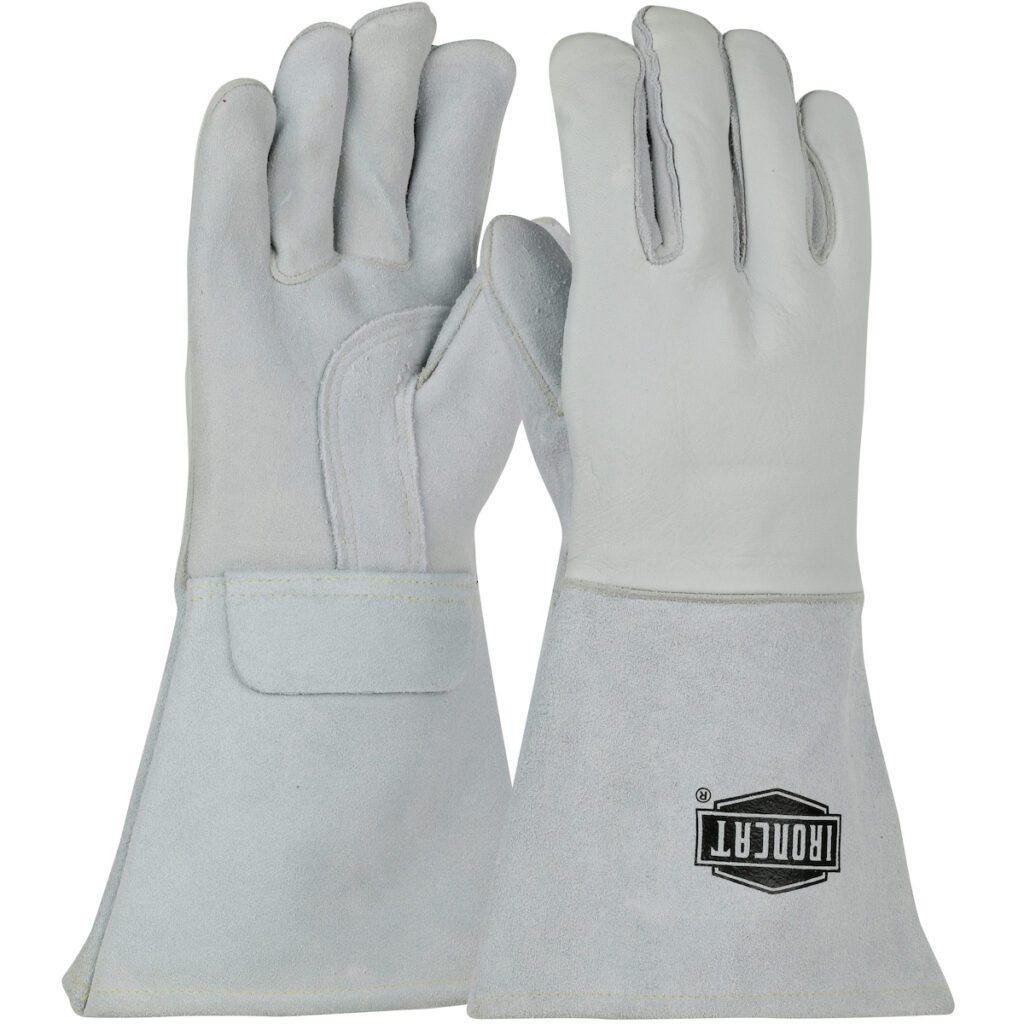 PIP Ironcat® Premium Grade Top Grain Elkskin Leather Welder's Glove with Cotton/Foam Lining and Gauntlet Cuff