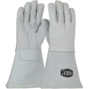 PIP Ironcat® Premium Grade Top Grain Elkskin Leather Welder's Glove with Cotton/Foam Lining and Gauntlet Cuff