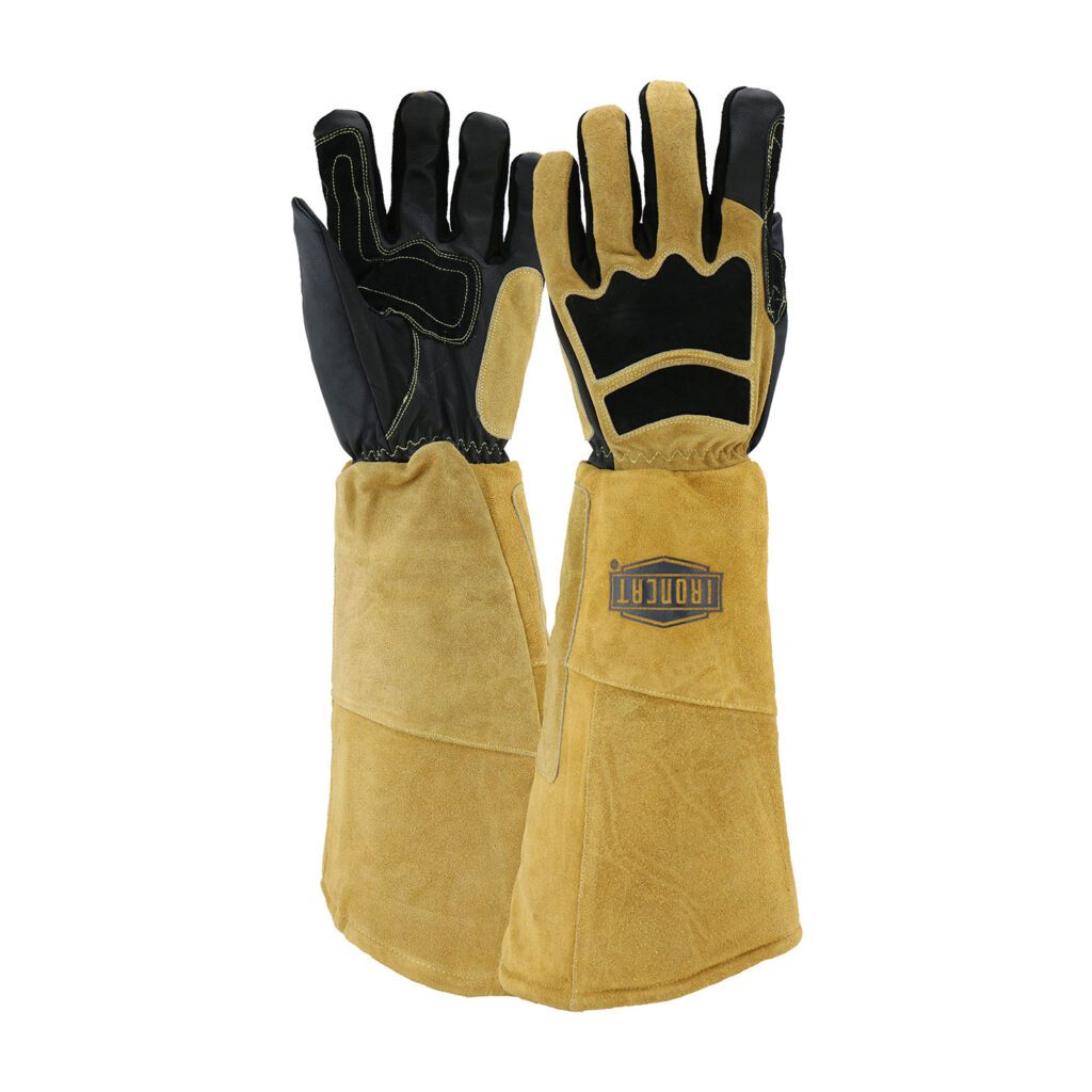 PIP Ironcat® Premium Grade Top Grain Goatskin Welder's Glove with Cotton/Foam Lining and Climax™ Aerogel Insulation - 22" Length