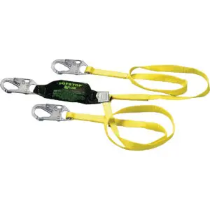 PIP Miller® SofStop® Single Leg Web Lanyard, with SofStop® Energy Absorber, and Locking Snap Hooks