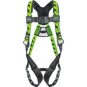 PIP Miller® AirCore™ Premium Breathable Full-Body Harness, with Lightweight Aluminum Hardware, 5 Points of Adjustment, with Back D-Ring, and Quick-Connect Chest Buckle & Tongue Leg Buckles
