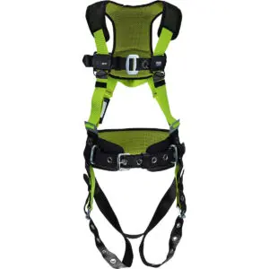 PIP Miller® H500 Construction Comfort Full-Body Harness, with 5 Points of Adjustment, with Back / Front D-Rings, and Belt, and Quick-Connect Chest & Leg Buckles