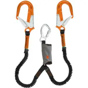RIT Safety Solutions Skysafe Pro Flex Steel, Double Leg with Two Orange Large Aluminum Rebar Hooks