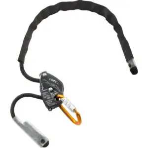 RIT Safety Solutions Lory Pro Work Pos./Descender with rope, 2 sewn eyes, and protective sheath
