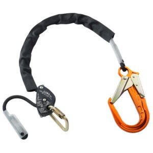 RIT Safety Solutions Lory Pro Work Pos./Descender with rope & ANSI Z359.12 Aluminum Rebar Hook & protective sheath