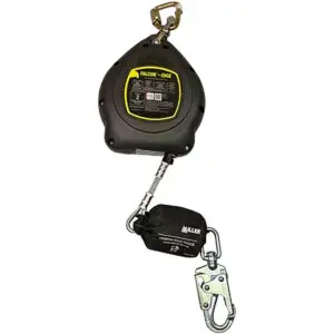 PIP Miller® Falcon+ Edge™ Self-Retracting Device for Leading Edges, with Galvanized Steel Cable, Steel Swivel Snap Hook