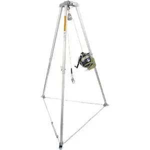 PIP Miller® MightEvac+™ Self-Retracting Lifeline with Retrieval, Bracket and Galvanized Steel Cable, Steel Carabiner, Steel Swivel Snap Hook