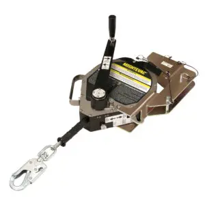 PIP Miller® MightEvac+™ Self-Retracting Lifeline with Retrieval, Bracket, Tripod, and Stainless Steel Cable, Steel Carabiner, Steel Swivel Snap Hook