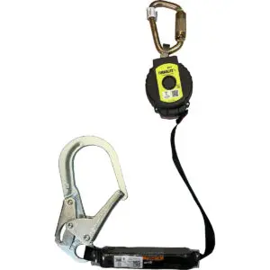 PIP Miller® TurboLite+™ Single Web Personal Fall Limiter, Vectran™ Webbing, Steel Carabiner, Steel Locking Rebar Hook