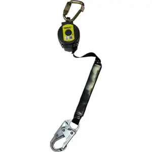 PIP Miller® TurboLite+™ Single Web Personal Fall Limiter, Vectran™ Webbing, Steel Carabiner, Steel Locking Snap Hook