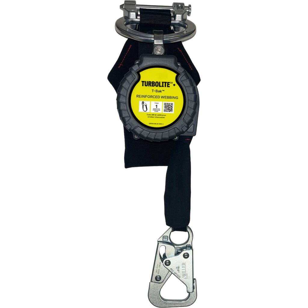 PIP Miller® TurboLite+ T-Bak™ Single Self-Retracting Lifeline, Vectran™ Webbing, Aluminum Connector, Zinc-plated Steel Miller 5K® Snap Hook