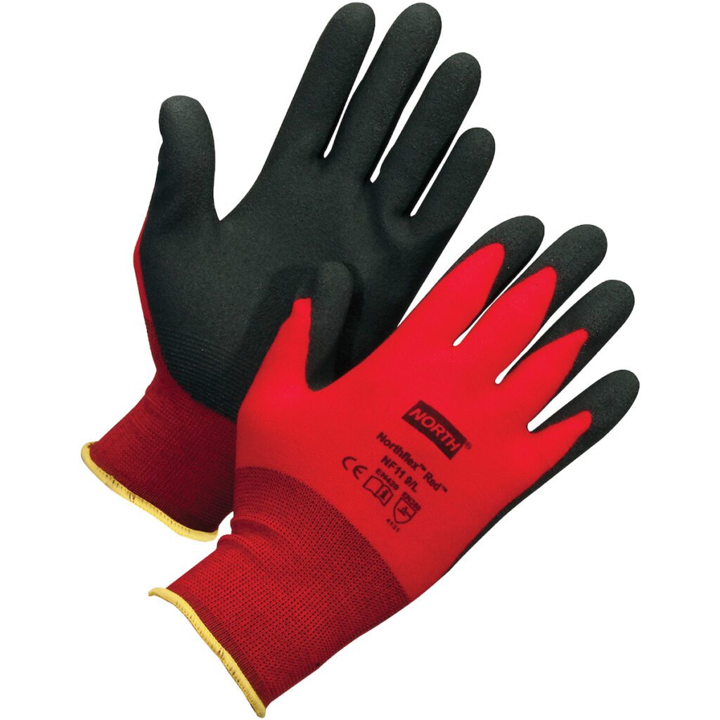 PIP Northflex® Red™ Seamless Knit Nylon Glove with PVC Foam Coating on Palm & Fingers - Vend-Ready