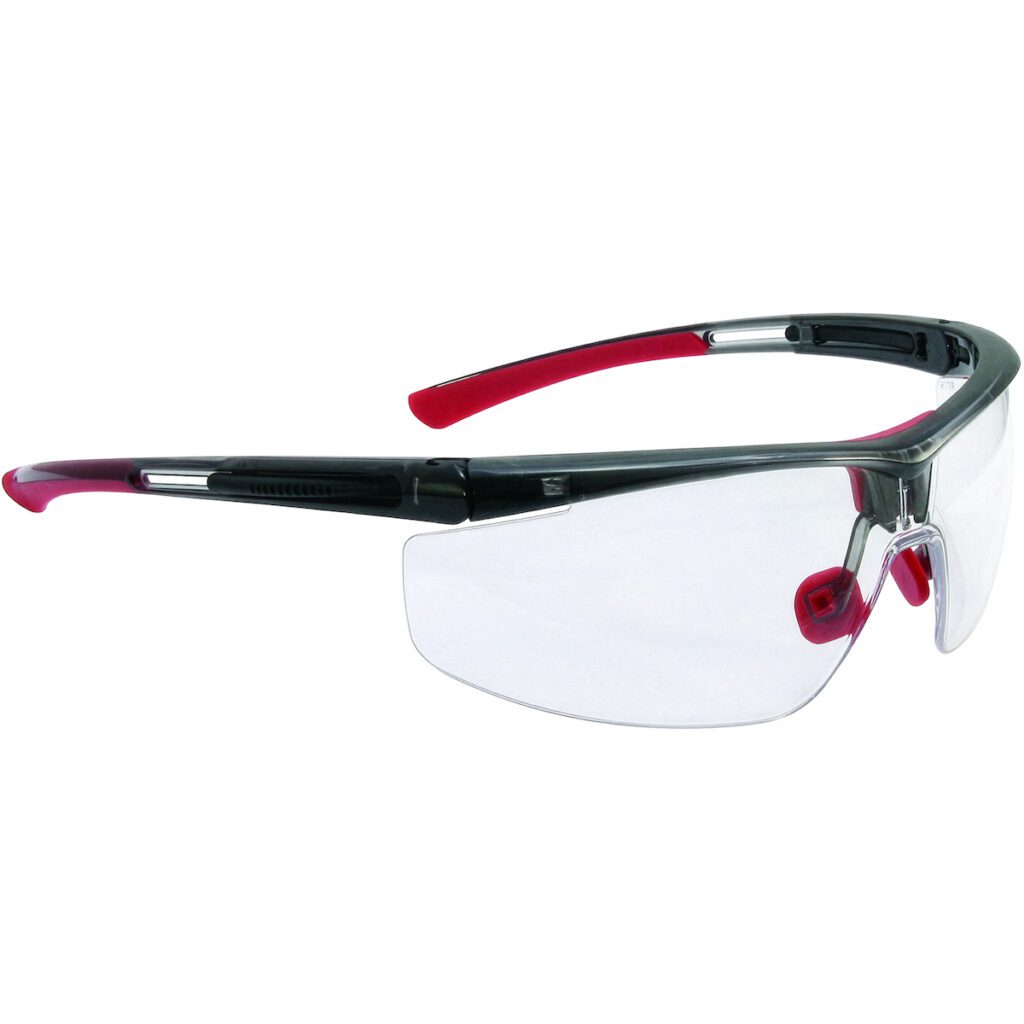 PIP North® Adaptec Semi-Rimless Safety Glasses with Black Frame, Clear Lens and Hydroshield® Anti-Fog Coating