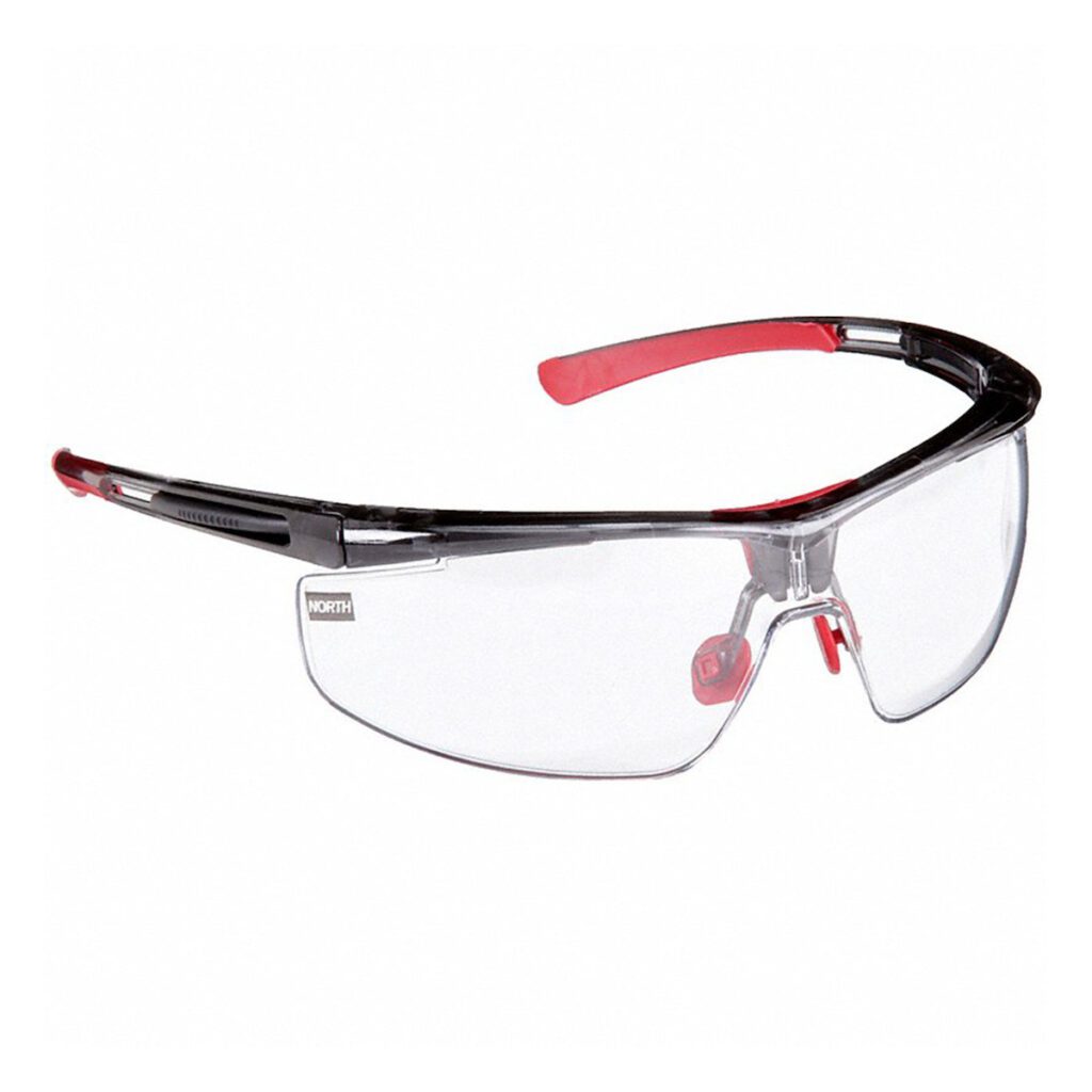 PIP North® Adaptec Semi-Rimless Safety Glasses with Black Frame, Clear Lens and Hydroshield® Anti-Fog Coating