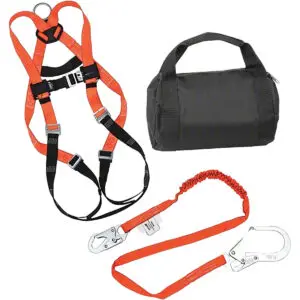 PIP Miller® Titan™ II Fall Protection Kit, includes Universal Full-Body Harness (T4500) and 6 ft Shock-Absorbing Webbing Lanyard (T5112)