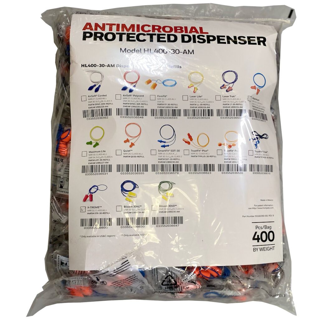 PIP Howard Leight™ X-Treme® Disposable Soft Polyurethane Foam Corded Ear Plugs - Dispenser Refill Pack - NRR 32