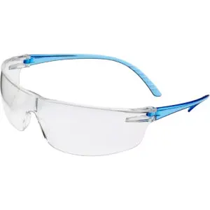 PIP UVEX® SVP 200 Rimless Safety Glasses with Blue Frame, Clear Lens with Anti-Fog Coating