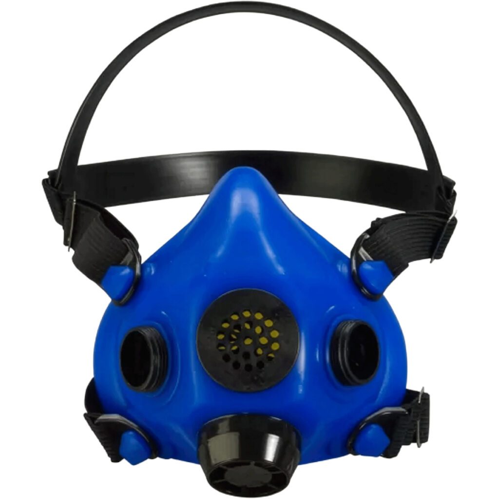 PIP North® RU8500 Series Blue Half Mask with Speech Diaphragm and Industrial Exhalation Cover