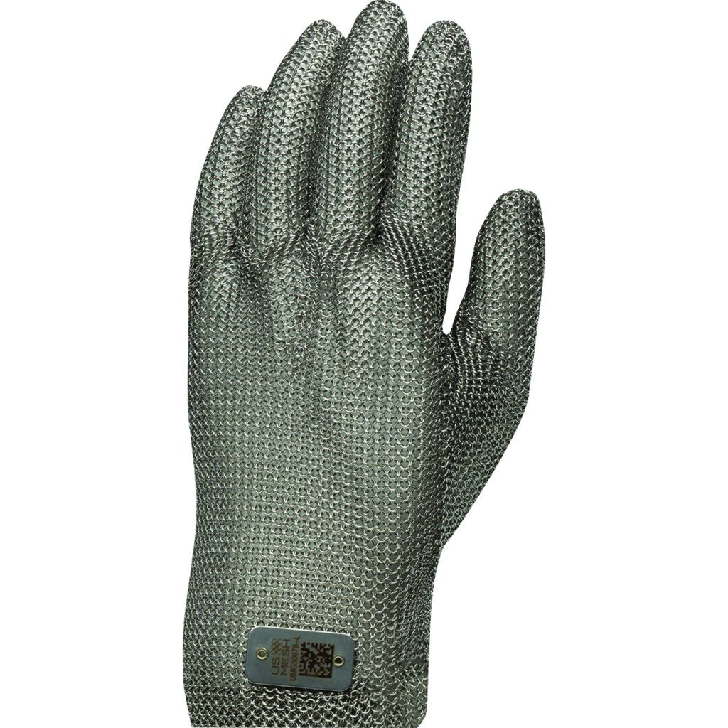 PIP US Mesh® Stainless Steel Mesh Glove with Coil Spring Closure - Wrist Length
