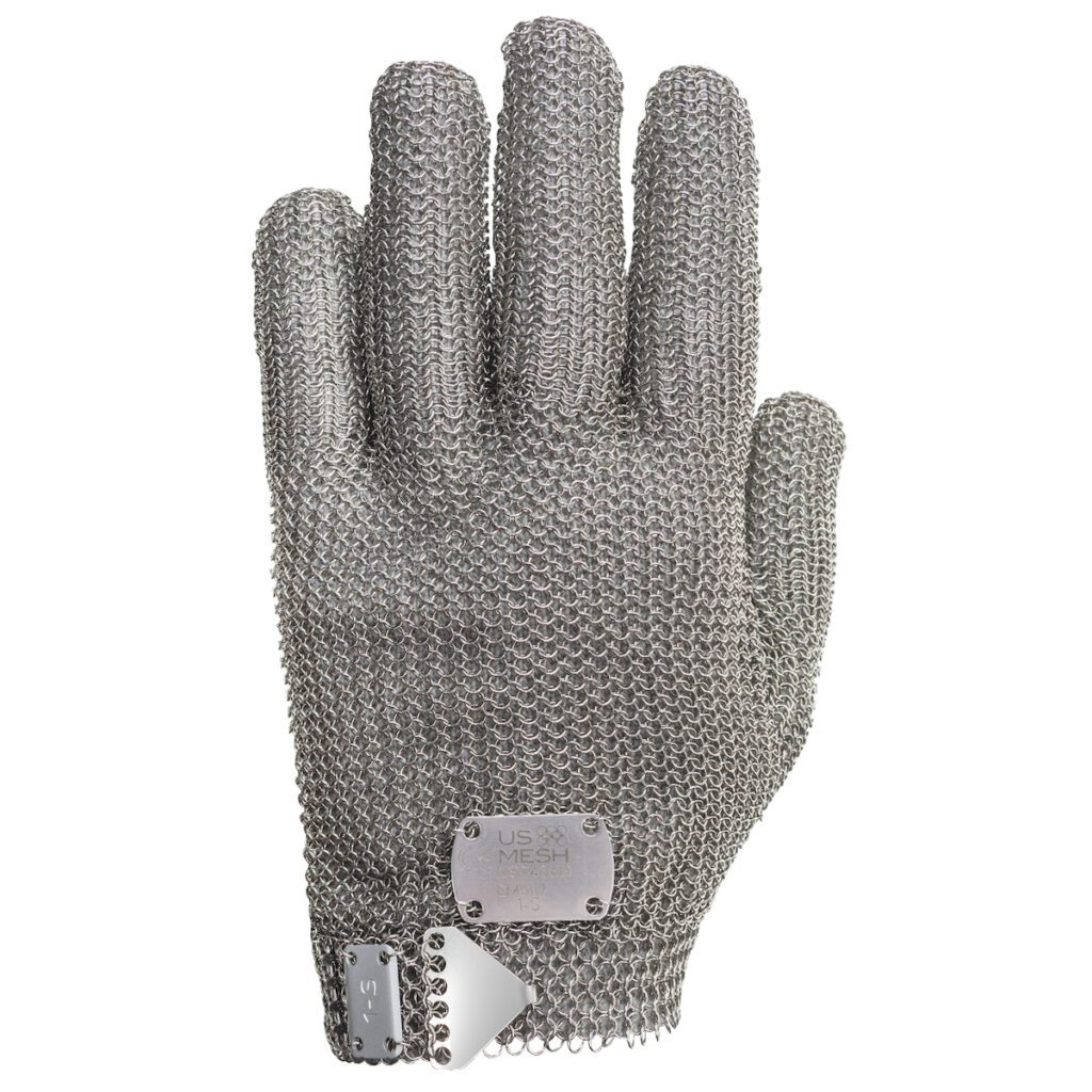PIP US Mesh® Stainless Steel Mesh Glove with Steel Prong Closure - Wrist Length