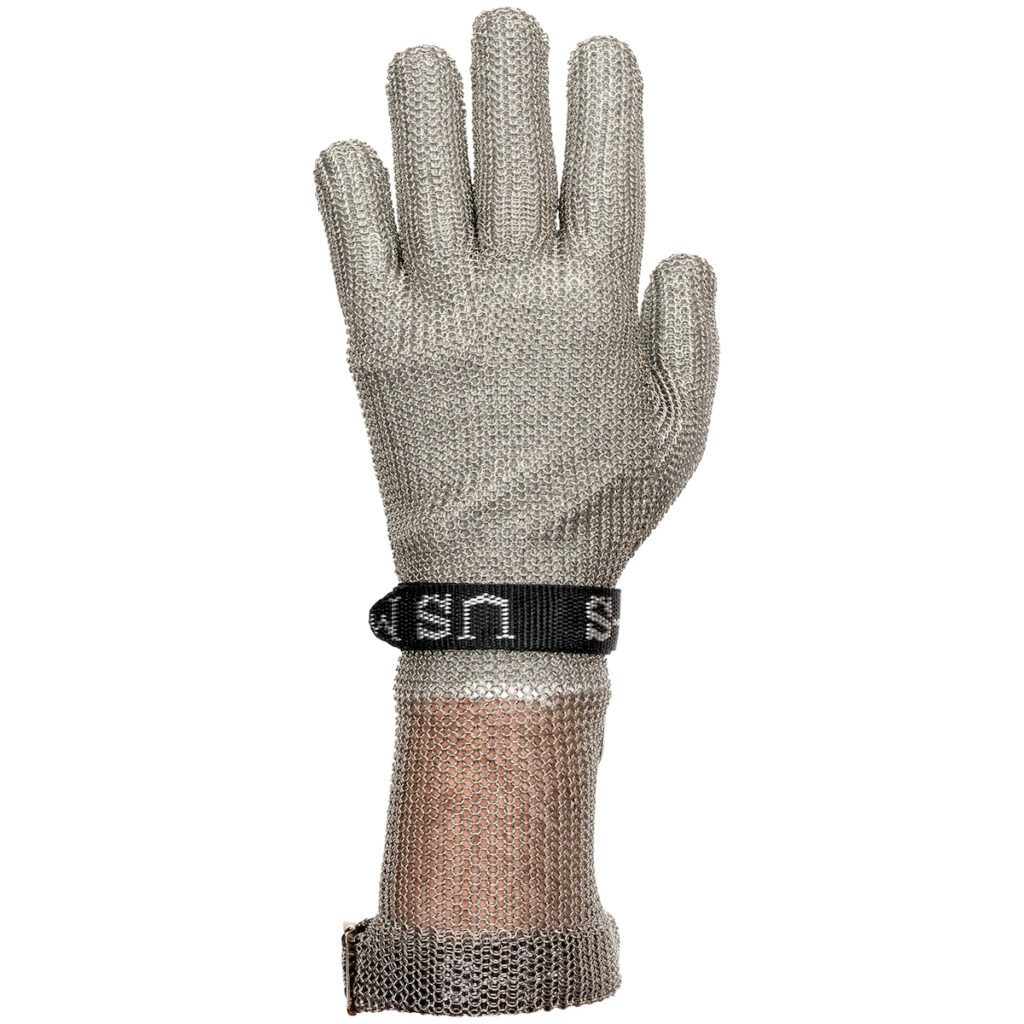 PIP US Mesh® Stainless Steel Mesh Glove with Adjustable Snap-Back Strap Closure - Forearm Length
