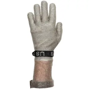 PIP US Mesh® Stainless Steel Mesh Glove with Adjustable Snap-Back Strap Closure - Forearm Length