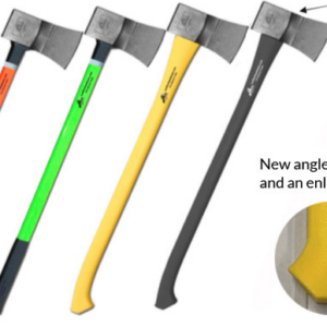 Leatherhead Tools Flat Axe OAL 22", Black Fiberglass Handle w/ Rubber Grip