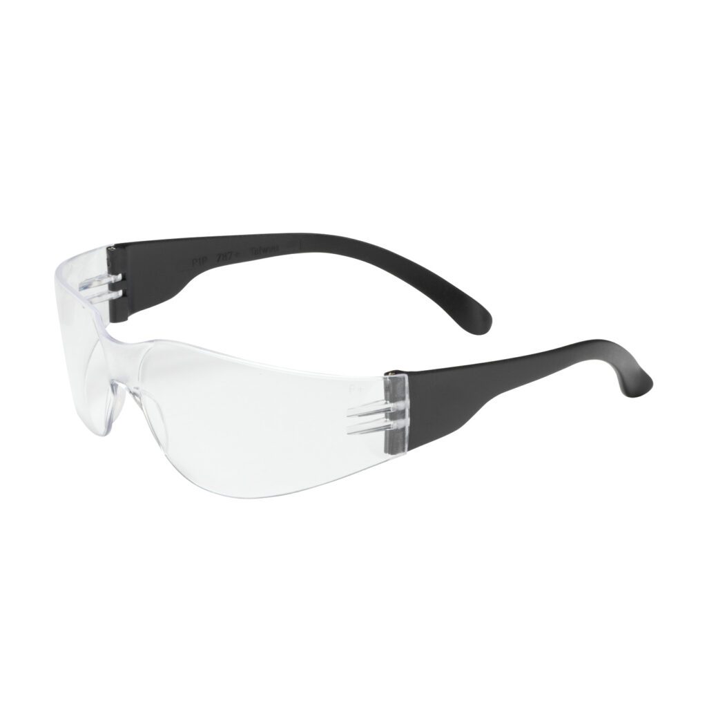 PIP Bouton® Optical Zenon Z11sm™ Rimless Safety Glasses with Black Temple, Clear Lens and Anti-Scratch / Anti-Fog Coating