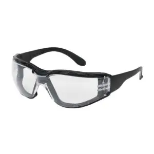 PIP Bouton® Optical Zenon Z12™ Foam Rimless Safety Glasses with Black Temple, Clear Lens, Foam Padding and Anti-Scratch / Anti-Fog Coating