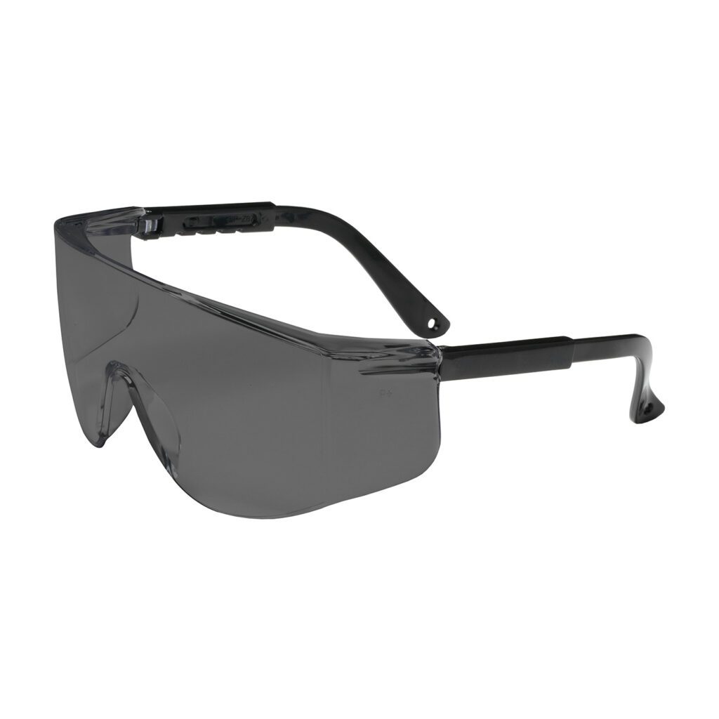 PIP Bouton® Optical Zenon Z28™ OTG Rimless Safety Glasses with Black Temple, Gray Lens and Anti-Scratch Coating