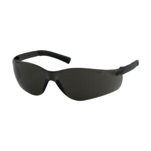 PIP Bouton® Optical Zenon Z13™ Rimless Safety Glasses with Dark Gray Temple, Gray Lens and Anti-Scratch / Anti-Fog Coating