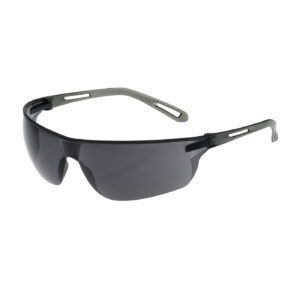 PIP Bouton® Optical Zenon Z-Lyte™ Rimless Safety Glasses with Gray Temple, Gray Lens and Anti-Scratch / Anti-Fog Coating