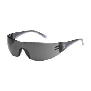 PIP Bouton® Optical Eva® Rimless Safety Glasses with Gray / Pink Temple, Gray Lens and Anti-Scratch Coating