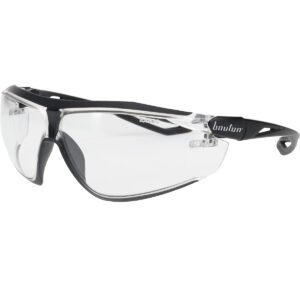PIP Bouton Optical ECO Series Bio-Based Full Frame Safety Glasses w/ Black Frame, Clear Lens & Anti-Scratch/Anti-Fog Coating