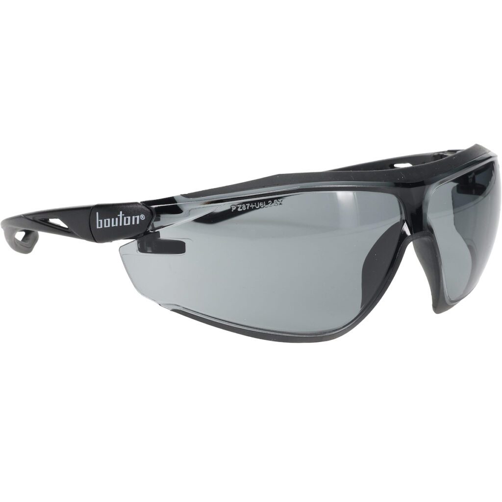 PIP Bouton® Optical ECO Series™ Bio-Based Full Frame Safety Glasses with Black Frame, Gray Lens and Anti-Scratch / FogLess® 3Sixty™ Coating