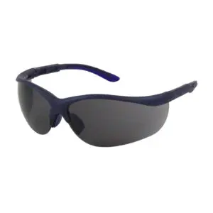 PIP Bouton® Optical Hi-Voltage AC™ Semi-Rimless Safety Glasses with Blue Frame, Gray Lens and Anti-Scratch Coating
