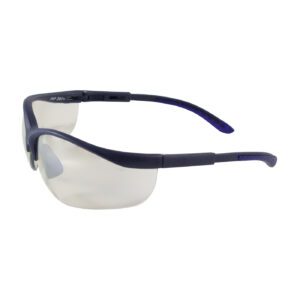 PIP Bouton® Optical Hi-Voltage AC™ Semi-Rimless Safety Glasses with Blue Frame, I/O Lens and Anti-Scratch Coating