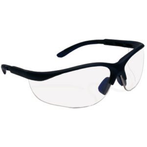 PIP Bouton® Optical Hi-Voltage AC™ Semi-Rimless Safety Glasses with Black Frame, I/O Lens and Anti-Scratch Coating