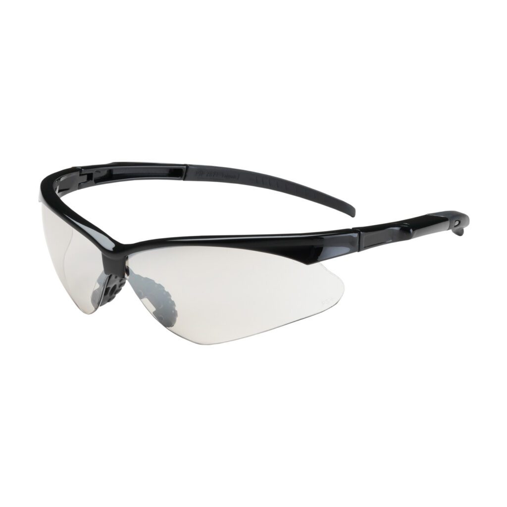 PIP Bouton® Optical Adversary™ Semi-Rimless Safety Glasses with Black Frame, Clear Lens and Anti-Scratch / Anti-Fog Coating