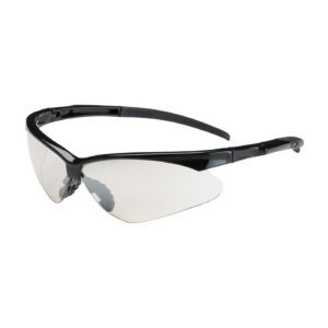 PIP Bouton® Optical Adversary™ Semi-Rimless Safety Glasses with Black Frame, Clear Lens and Anti-Scratch / Anti-Fog Coating