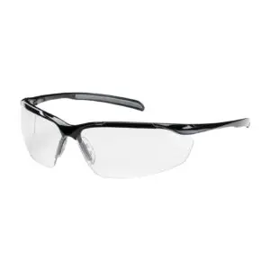 PIP Bouton® Optical Commander™ Semi-Rimless Safety Glasses with Gloss Black Frame, Clear Lens and Anti-Scratch / Anti-Fog Coating